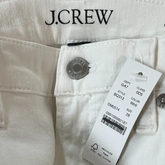 J. Crew 8" toothpick jean in white wash BQ313 28 - Picture 4 of 5